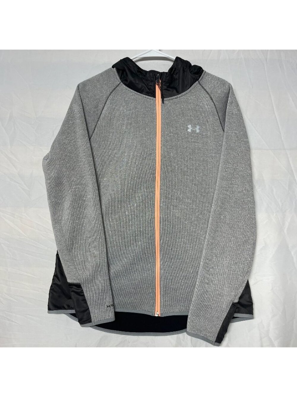 Women’s Under Armour Gray Black ColdGear Hoodie L